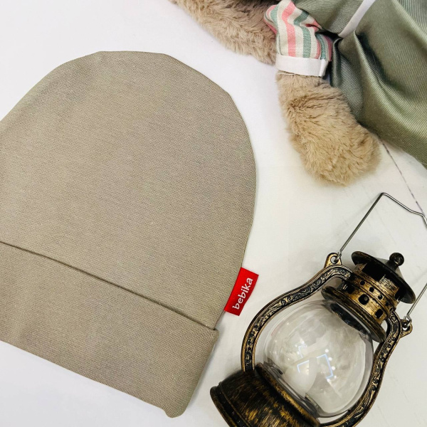 Шапочка для новорожденного Bebika, состав: 95% натуральный хлопок, 5% лайкра (20/4-37)